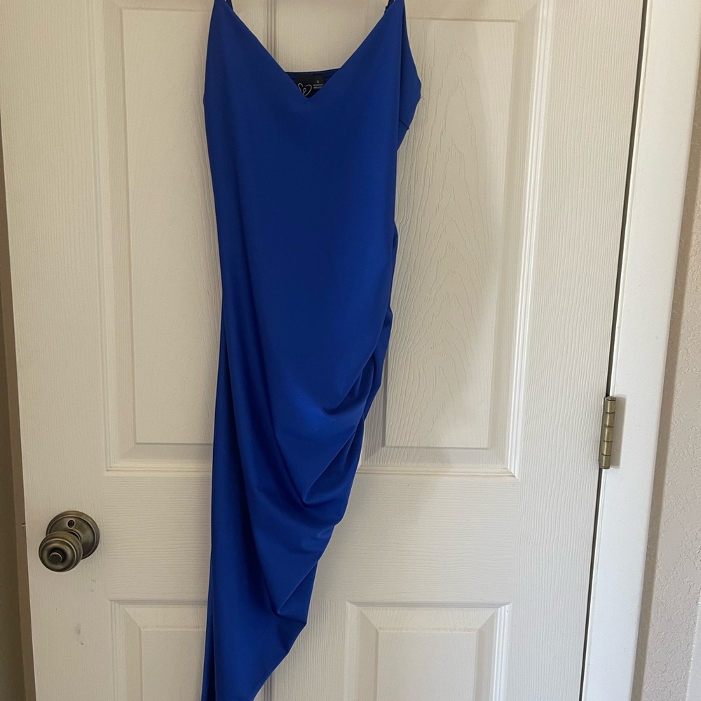 NWT Windsor Royal Blue Asymmetrical Dress